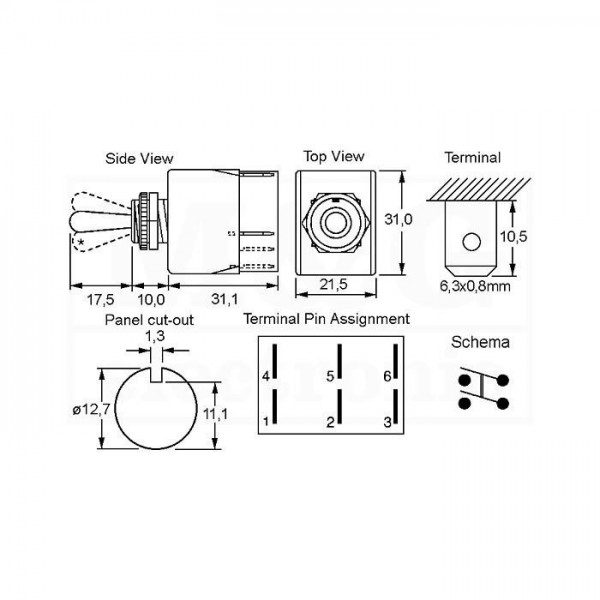 Prekidač Taster C3972 2xUIU10A  - PREKK-C3972