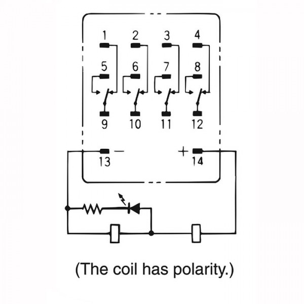 Rele MY4 24VDC 4PDT (4NO+4NC) 24VDC 5A 650R Omron - RELMY424VDC
