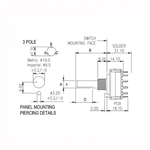 Prekidač obrtni 4X3 Print - PREKO43P