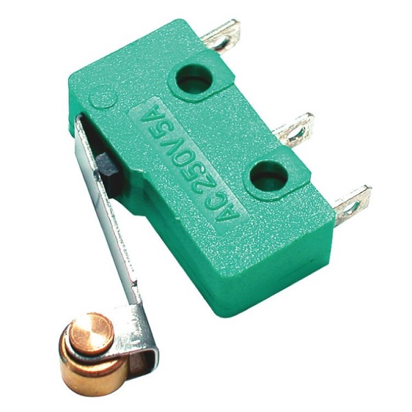 Mikroprekidač 5A 250V+roler 20x10x6mm - PREMI5R