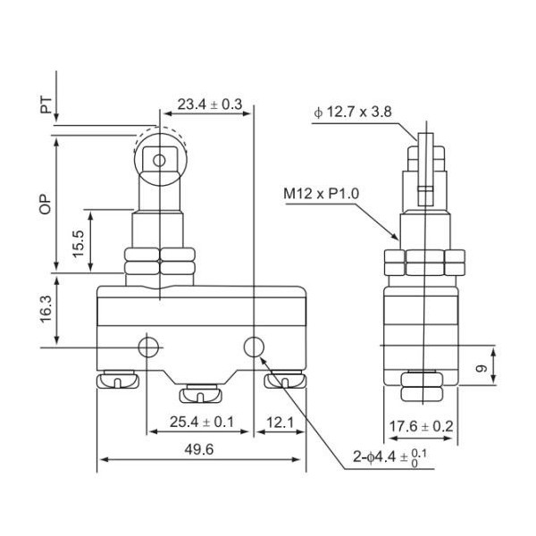 Granični prekidač CM1308, 15A 250V - PREMICM1308