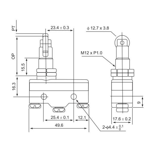 Granični prekidač CM1309, 15A 250V - PREMICM1309