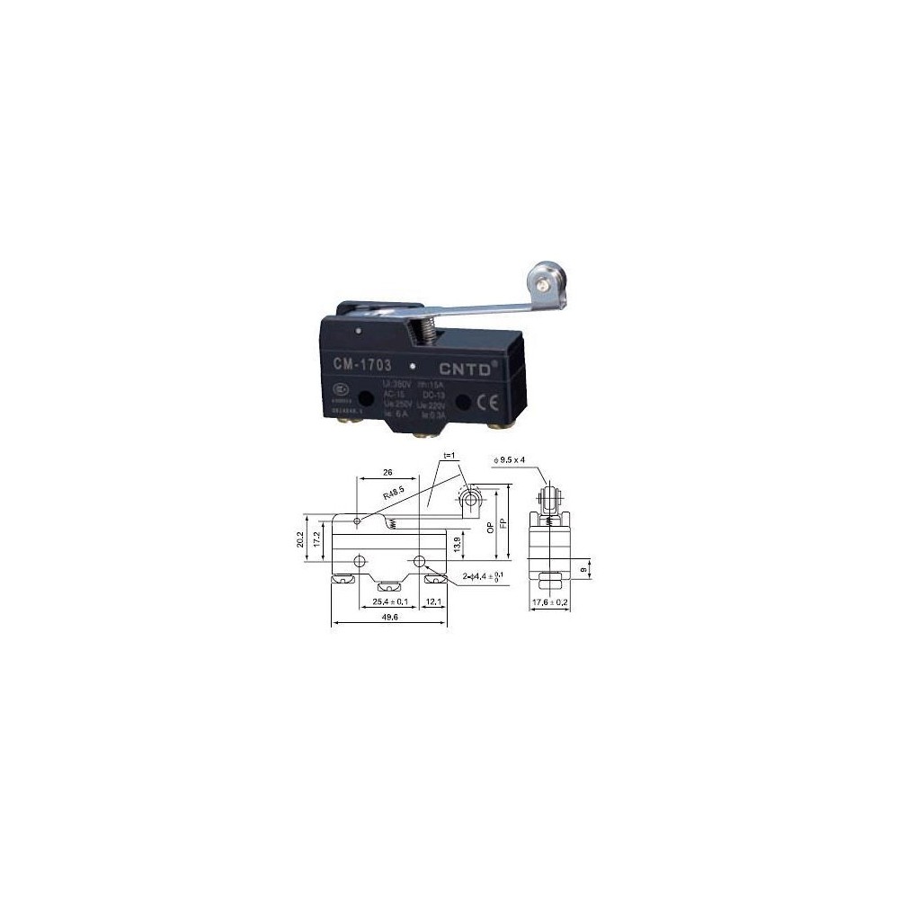 Mikroprekidač16A 250V  CM1703 - PREMICM1703