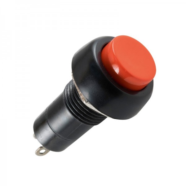 Prekidač okrugli 3A/250V, crveni fi=12mm - PRET1CR