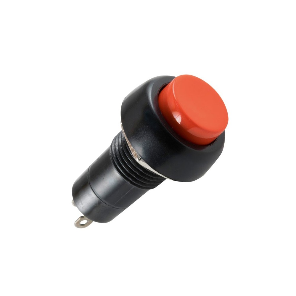 Prekidač okrugli 3A/250V, crveni fi=12mm - PRET1CR