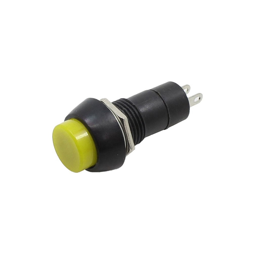 Prekidač okrugli 3A/250V, žuti, fi=12mm - PRET1ZU