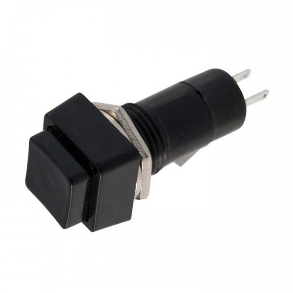 Prekidač kvdratni 3A/250V, crni fi=12mm - PRET2CN