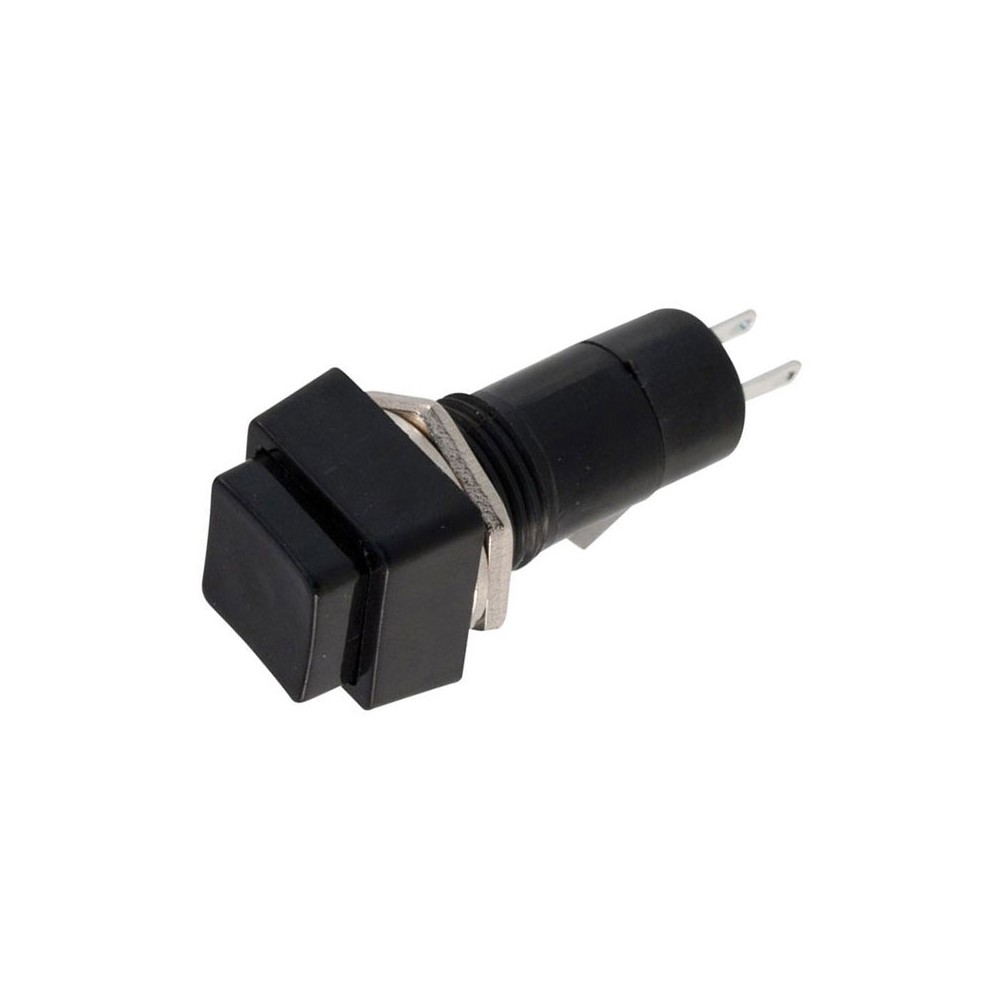 Prekidač kvdratni 3A/250V, crni fi=12mm - PRET2CN