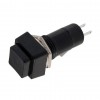 Prekidač kvdratni 3A/250V, crni fi=12mm - PRET2CN