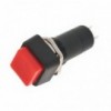 Prekidač kvdratni 3A/250V, crveni fi=12mm - PRET2CR