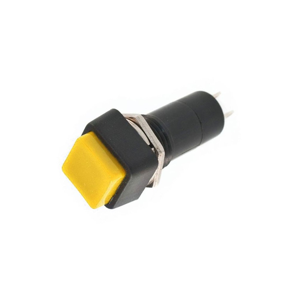 Prekidač kvdratni 3A/250V, žuti, fi=12mm - PRET2ZU