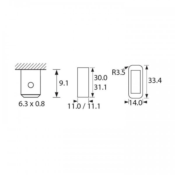 Prek.wipp 16A/250V 1-pol  0-1 (C1500AB01) - PREU1D