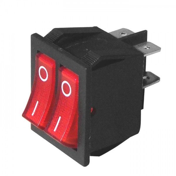 Prek.uni. dupli 15A/250VAC (1-0) crveni - PREU2F