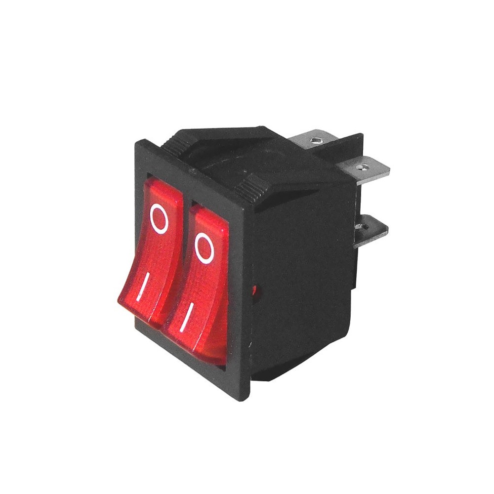 Prek.uni. dupli 15A/250VAC (1-0) crveni - PREU2F