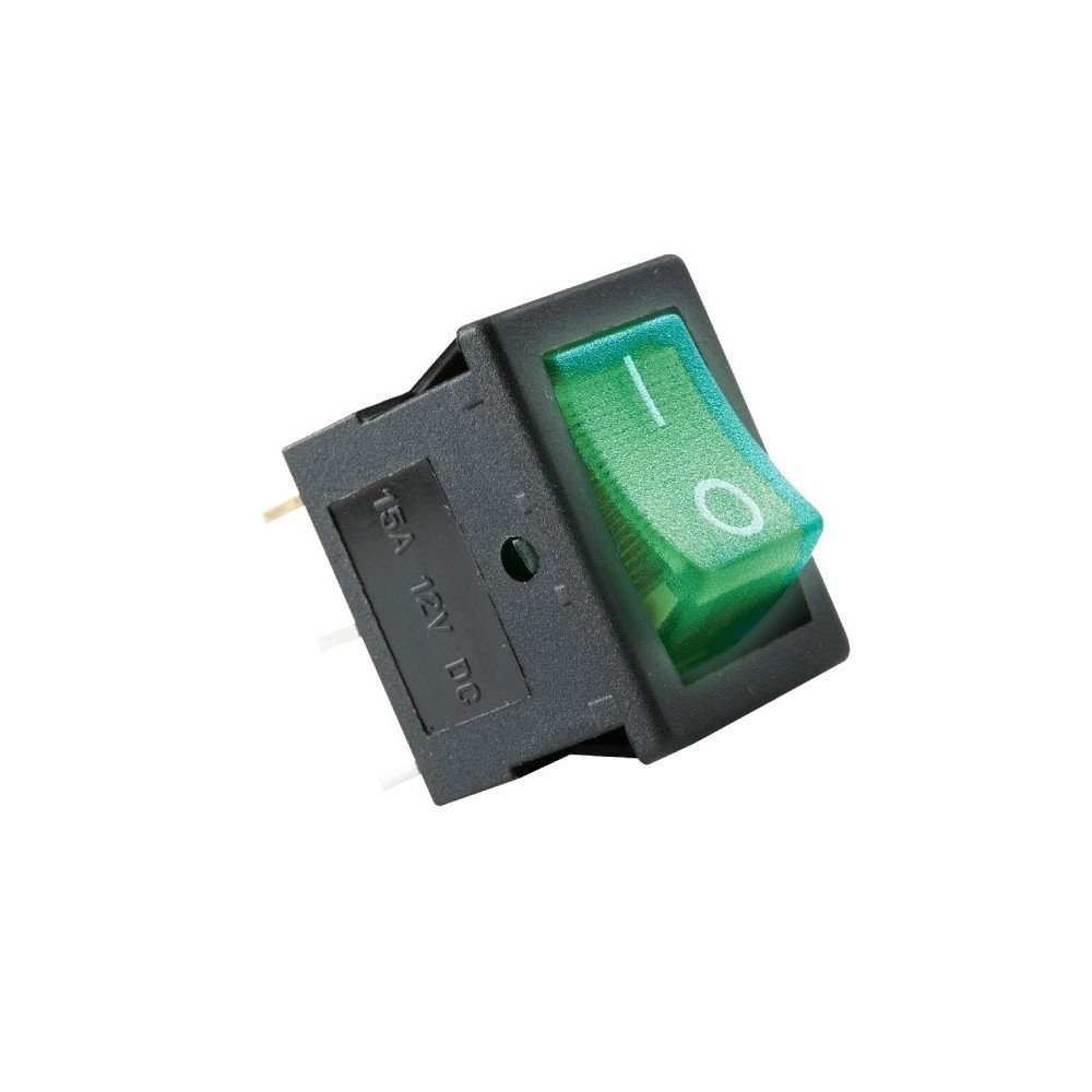 Prek.uni.mini 1x15A/12V(1-O) Zelena sij. - PREUM1D