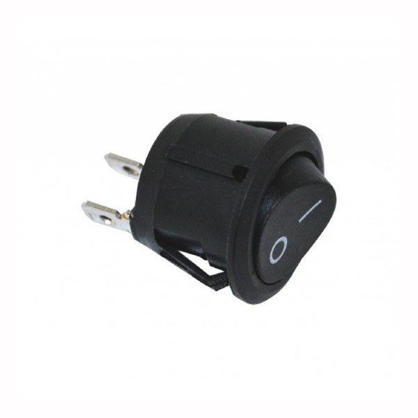 Prekidač wipp 6A/250V 1-pol okrugli crni,fi=21mm - PREUO06