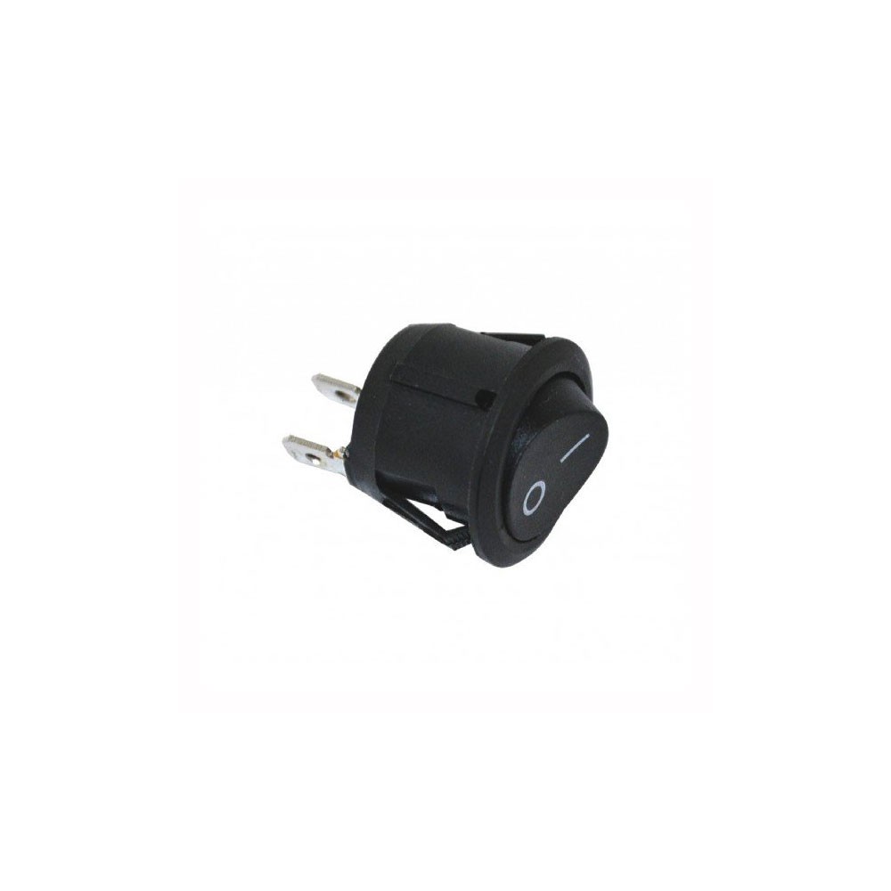 Prekidač wipp 6A/250V 1-pol okrugli crni,fi=21mm - PREUO06