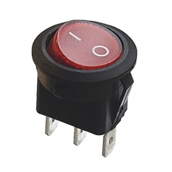 Prekidač wipp 6A/250VAC crveni sa sij.fi=20mm - PREUO07-1