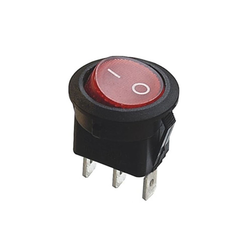 Prekidač wipp 6A/250VAC crveni sa sij.fi=20mm - PREUO07-1