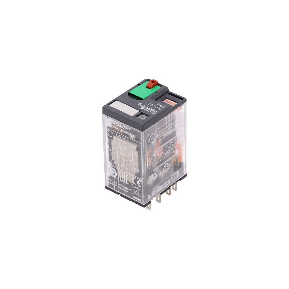 Rele Schneider RXM2AB2P7 2xU 12A 230V AC - RELRXM2AB2P7