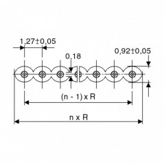 Kabl flat 64x0.09 sivi