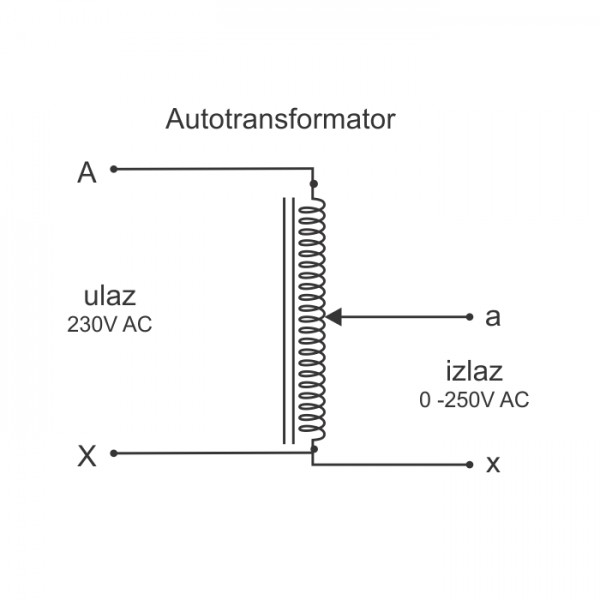 Autotransformator 2000VA, 0-250V 8A - RTR2000