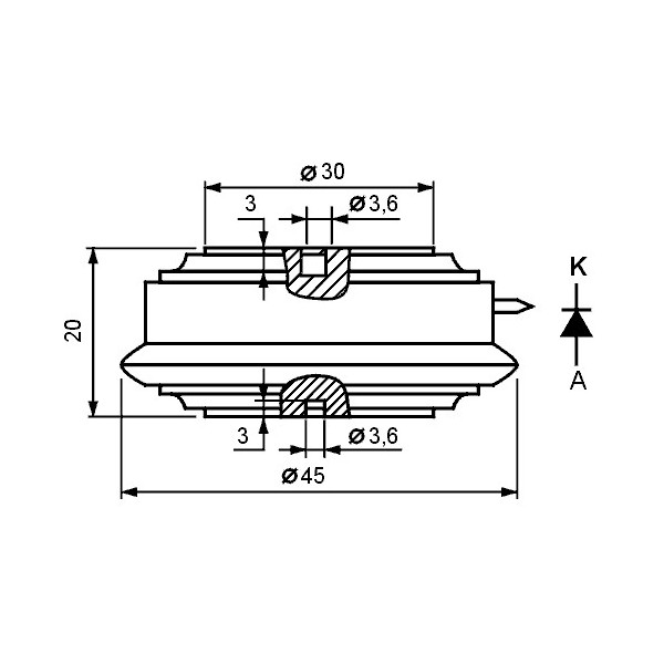 Dioda disk D856-320 320A 800V - DIOD856-320