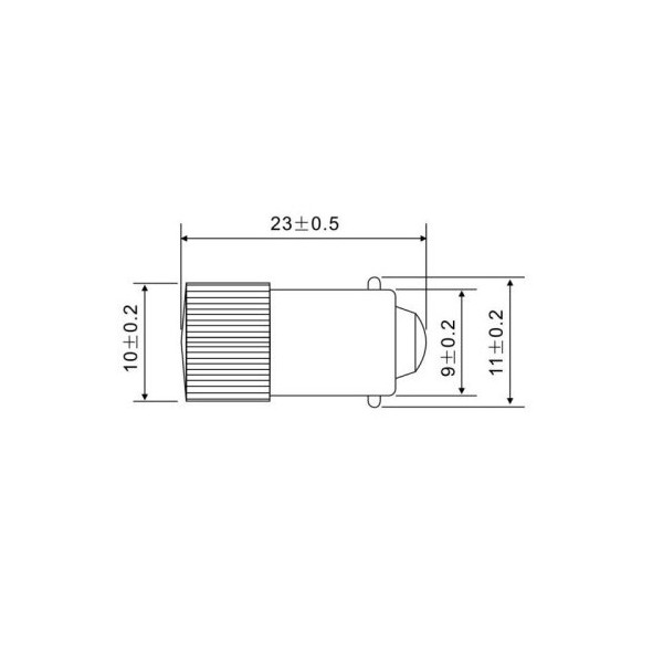 Sijalica LED BA9S, 24V  AC/DC Crvena - SLBA9-24C