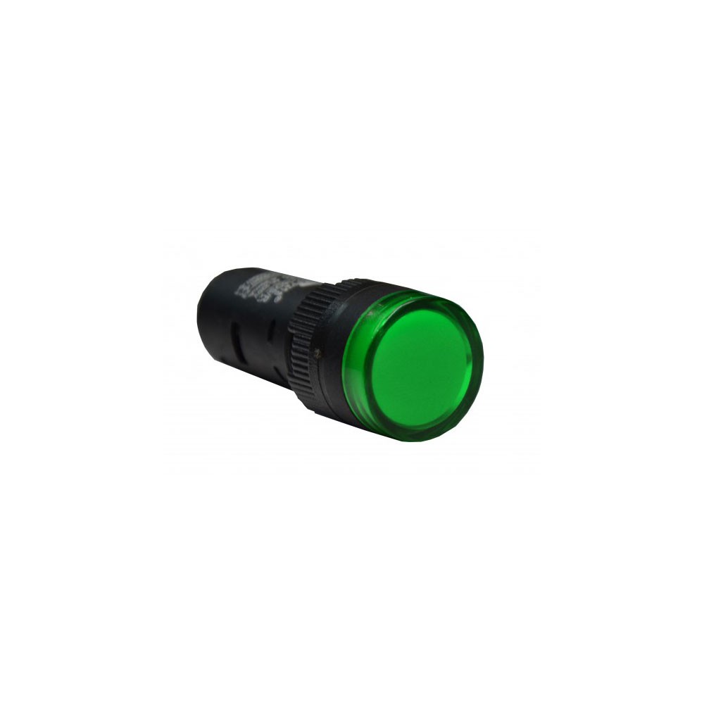 LED Zelena signalna sijalica 220V AC 16mm - SLL-16Z220