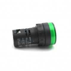 Sign.lampa 22mm Led zelena 220V