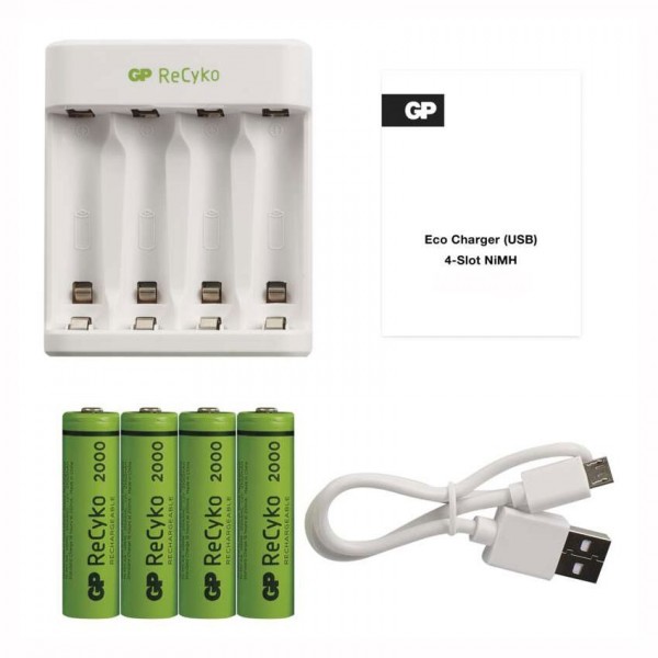Punjač+bat NiMH.4x2100mAh E411 GP - PUBGPU411