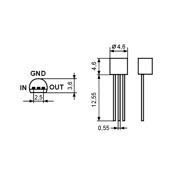 Stab.napona +15V 0.1A,TO92 - STN78L15