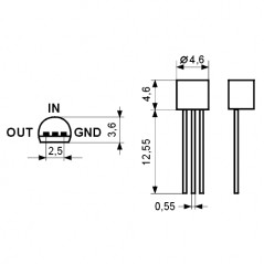 Stab.napona  -5V 0.1A,TO92