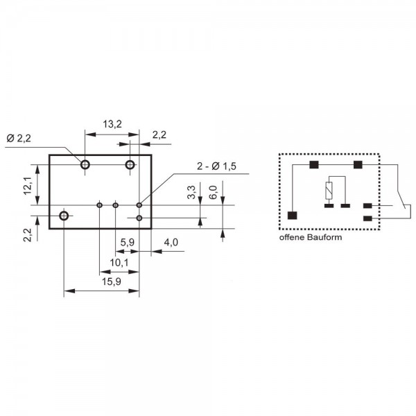 Rele 12V 30A 90R 1xM+R u kucistu - RELAFRA12WD