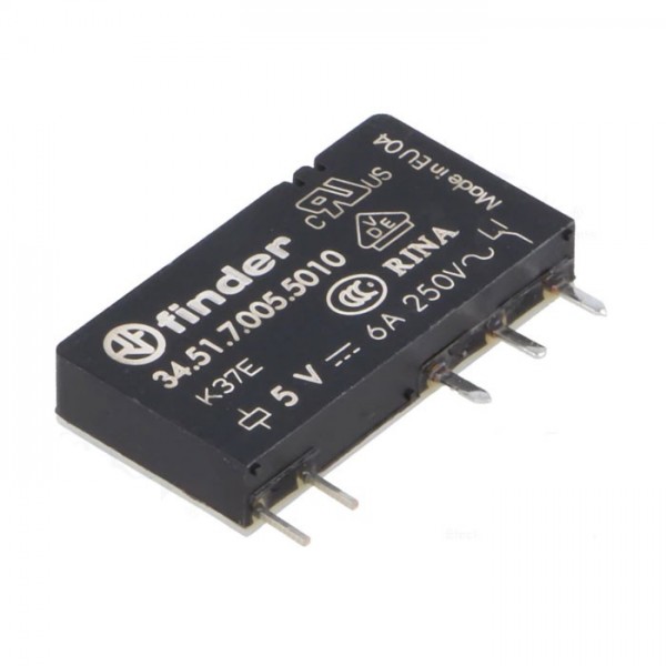 34.51.7.005 Relej Finder 5VDC; I max: 6A - RELF3451-5
