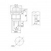 Taster metalni 3A/125V crni, fi=16mm - TAS507XCN