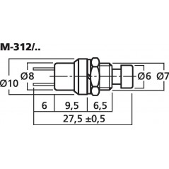 Taster mini NO plavi M7 1XA,50VDC, 0,5A