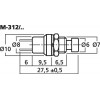 Taster mini NO plavi M7 1XA,50VDC, 0,5A - TASMINNOPL