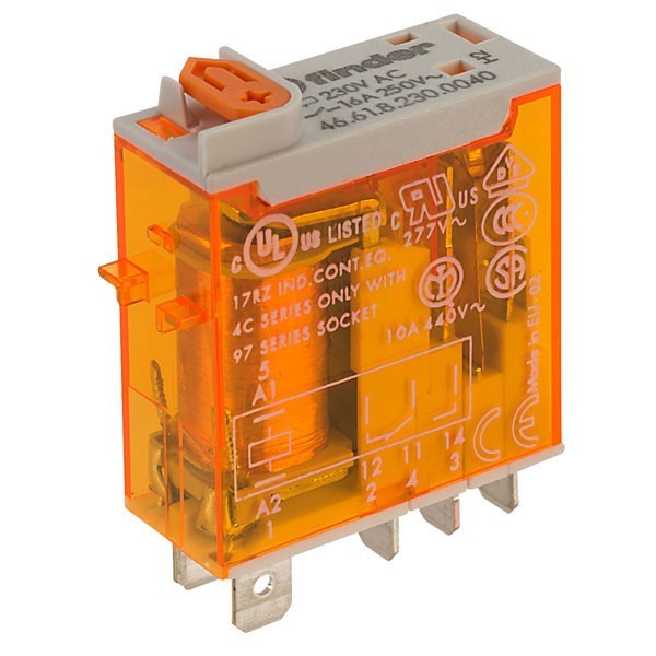 Relej FINDER  1xU 16A 230V AC	 - RELF46618-230