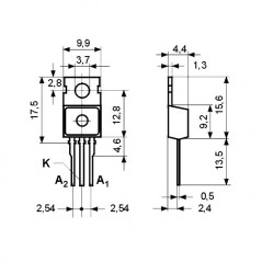 Schottky 45V 30A(2x15) TO220AB