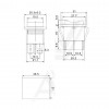 Taster 2pol ON-OF-ON,16A 250V 32X25mm - TASP-2U