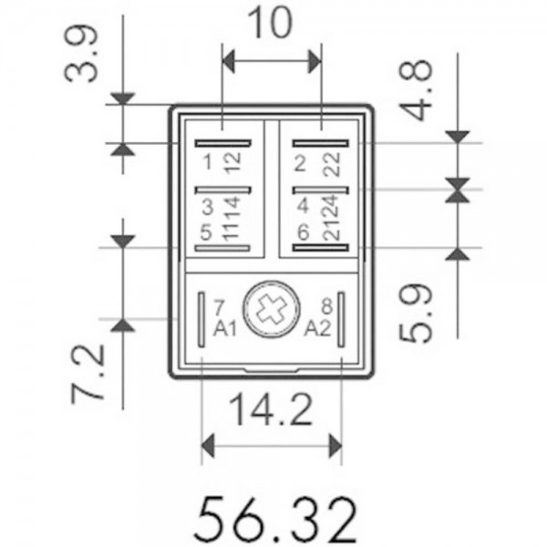 Relej Finder  56.32.9.024.0040  24V DC (LY2N ) - RELF56329024