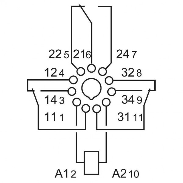 Rele Finder 3CO 10A 230V AC 60.13.8.230.0040 - RELF6013-230AC
