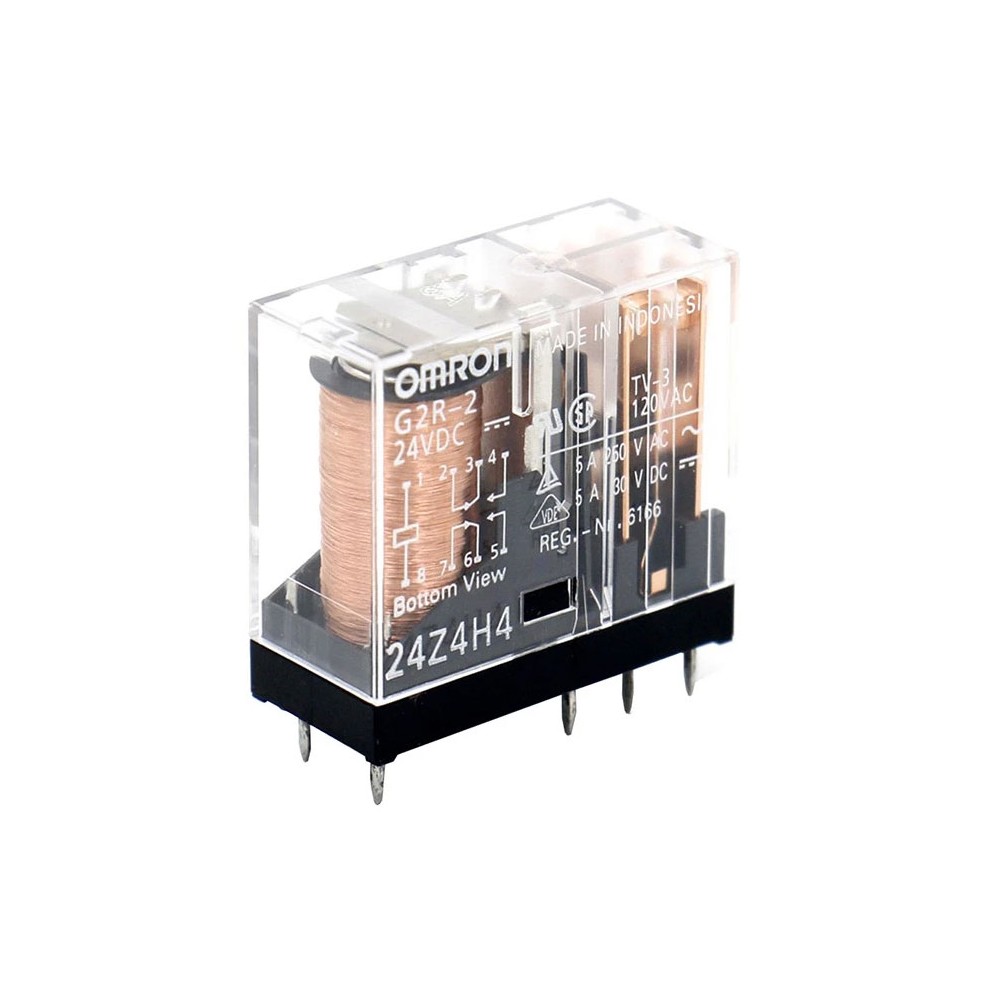 Relej G2R-2 12V (12V, 5A, 2x M+R) 275R - REL-G2R2-12