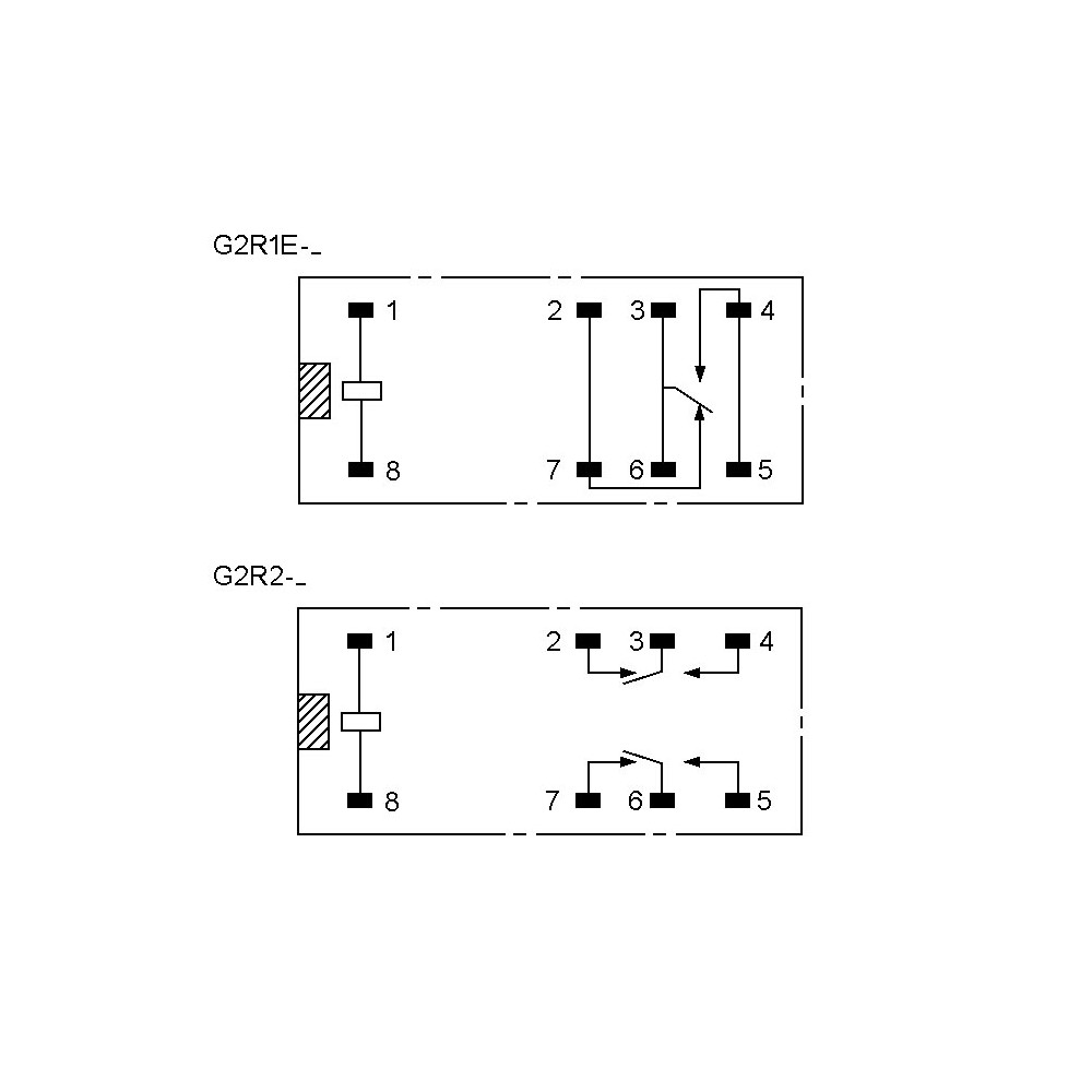 Relej G2R-2 24V (24V, 5A, 2x M+R) 1100R - REL-G2R2-24