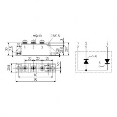 Modul tir/tir 25A 600V