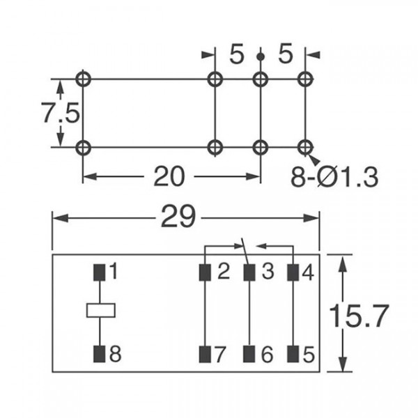 Relej 1xU 16A 24V 1440R Omron - RELG2RL1E-24