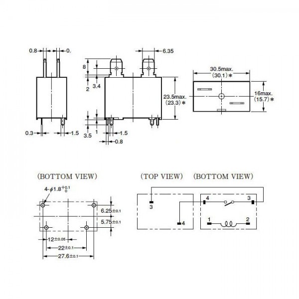Relej 24VDC  20A 250V - RELG4A1AE-24