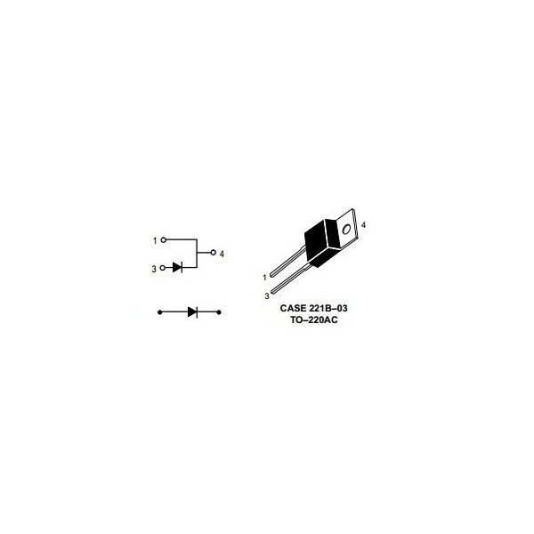 Ultra fast dioda 600V 8A TO220AC - DIOMUR860