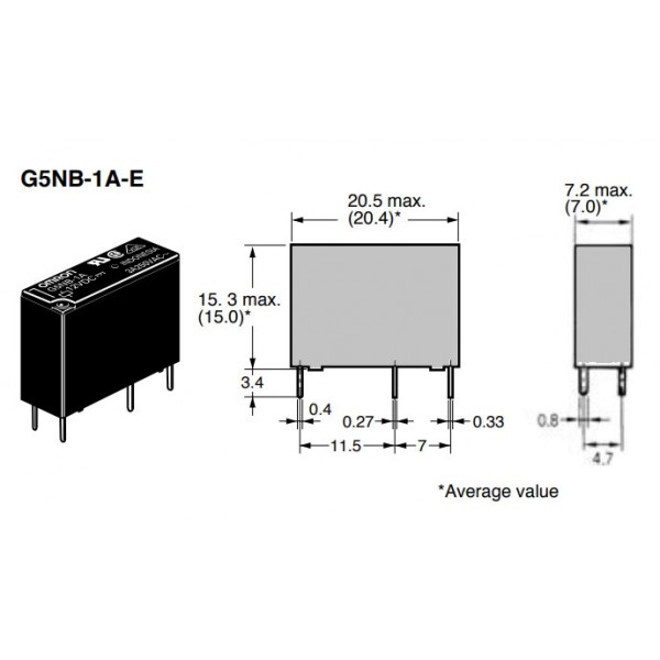 G5NB-1A 24DC  5A 2880R OMRON - RELG5NB1AE-24